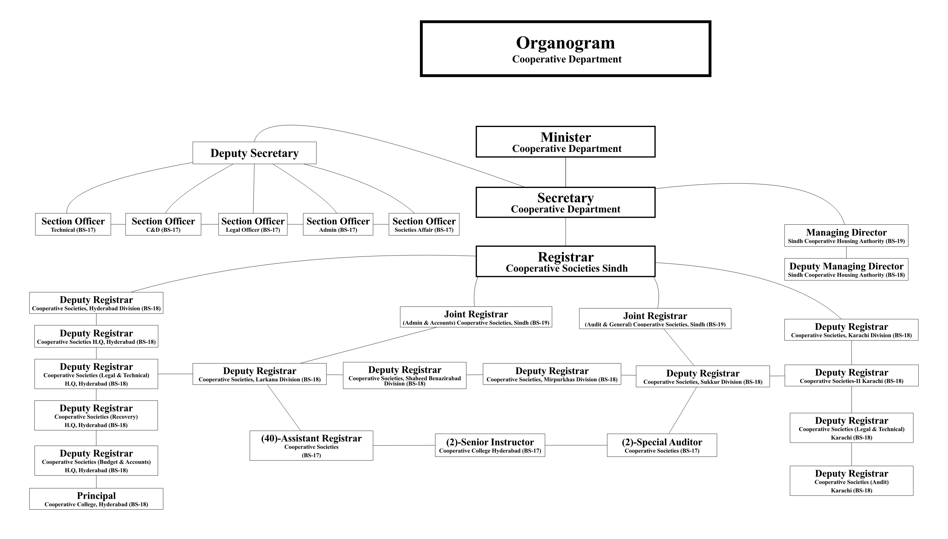 Organogram of Cooperative department